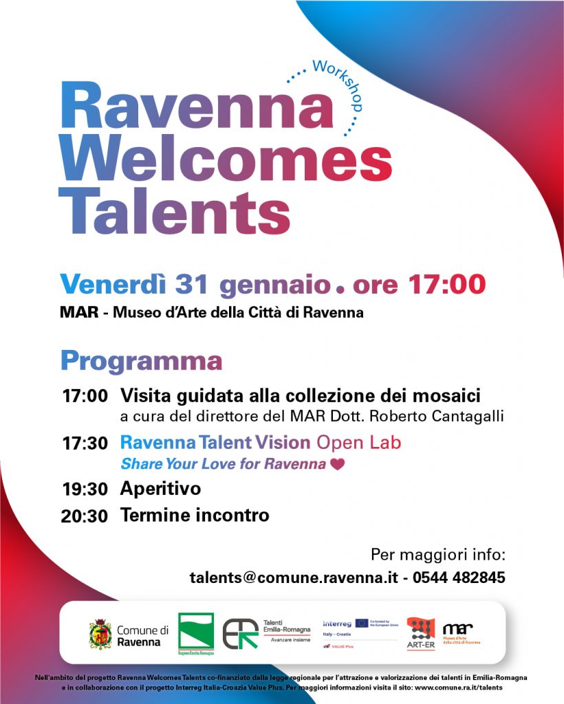 Invito al workshop Ravenna Talent Vision Open Lab presso il Museo MAR